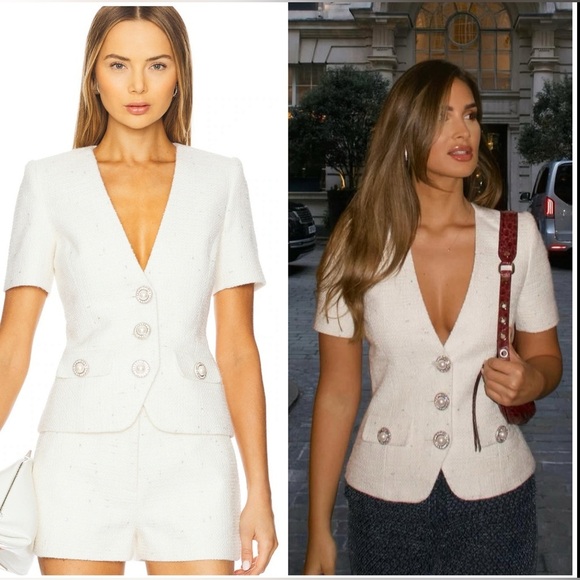 CURRENT SEASON NEW Retrofete McKenna tweed top - Picture 1 of 9